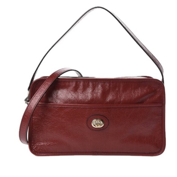 GUCCI MORPHEUS CALFSKIN SHOULDER CROSSBODY BAG BOHOCHIC BURGUNDY VERSATILE - Picture 8 of 16